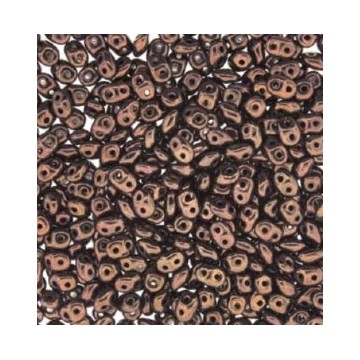 Superduo 5x2,5mm - jet bronze - 10 Grammi