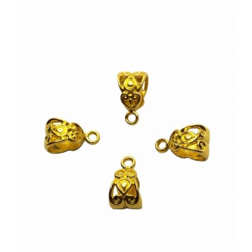 Ganci In Metallo Per Ciondoli -15x8 -dorati - 4 pezzi