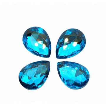 Gocce in vetro di cristallo 13x18mm - sky blue - 1 pezzo