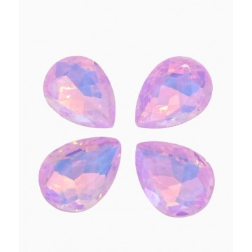 Gocce In Vetro Di Cristallo 13x18mm - soft pink mocha - 1...