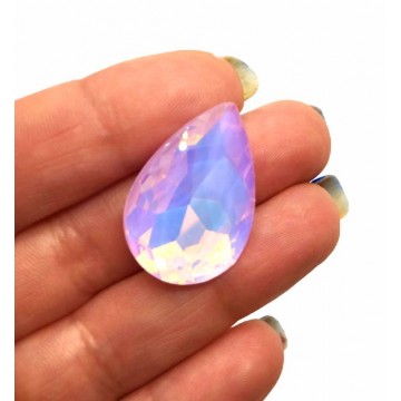 Gocce In Vetro 30x20mm - soft pink mocha- 1 Pezzo 2