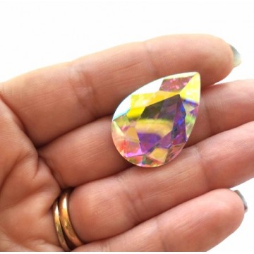 Gocce In Vetro 30x20mm - crystal ab - 1 Pezzo 2