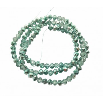 rondelle sfaccettate - 4x3mm – metallic green turquoise...