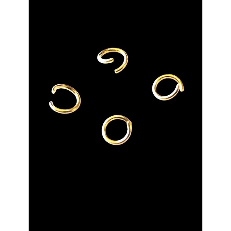 Anellini  Aperti- Acciaio dorato -  8x0,7mm -...