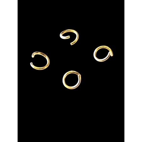Anellini  Aperti- Acciaio dorato -  8x0,7mm -  50 Pezzi