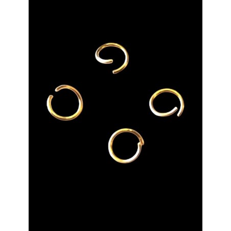 Anellini Aperti- Acciaio dorato 8x0,7mm -  30 pezzi