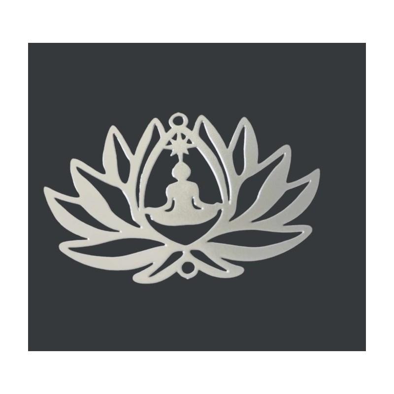 connettore fiore di loto  - 3.8cm x 2.6cm - 2...