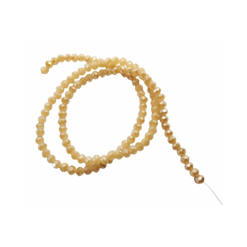 rondelle sfaccettate - 4X3mm -latte- 1 filo