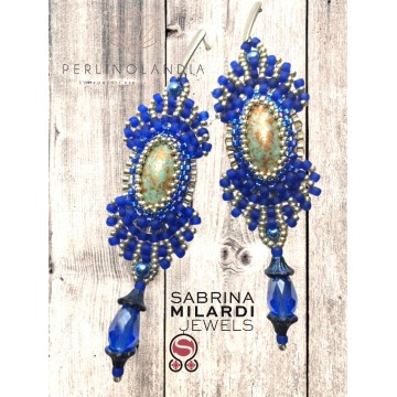 Orecchini "Bizantium" argento e blu - gioiello finito