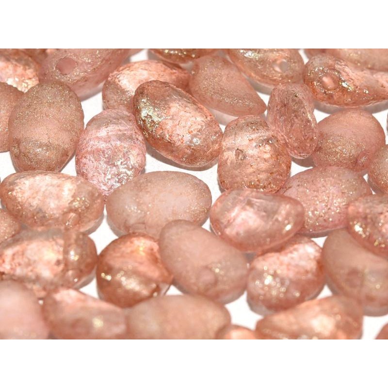 Tulip Petals 6x8mm- Etched CrystalTeracotta Luster -30 Pieces