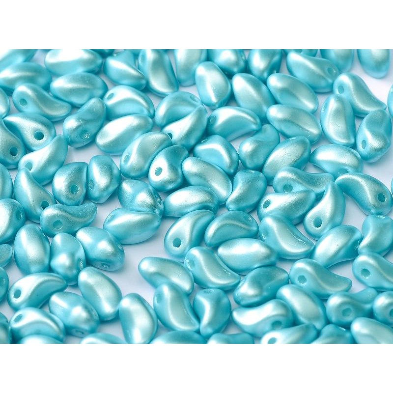 Tulip Petals 6x8mm- Alabaster Pastel Aqua -60...