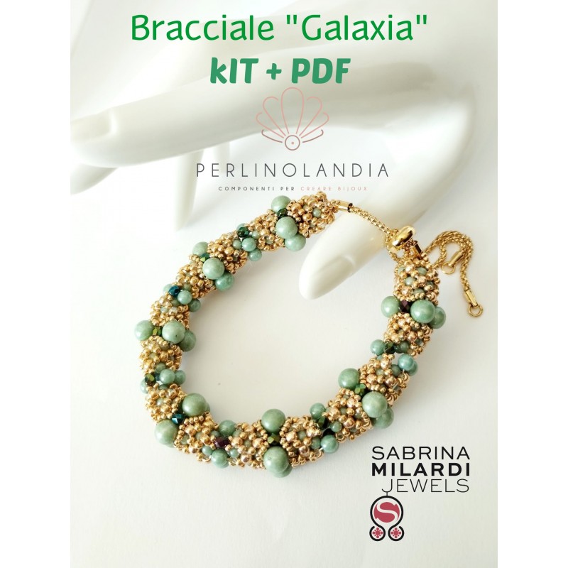Kit + Pdf bracciale "Galaxia" progetto di...