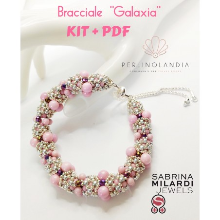 Kit + Pdf bracciale "Galaxia" progetto di Sabrina Milardi - lila