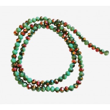 ondelle sfaccettate - 4X3mm - raimbow turquoise -1 filo