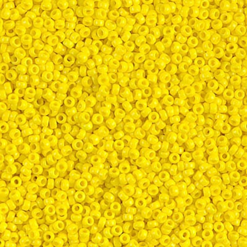 Miyuki Rocaille 15/0 - OPAQUE YELLOW- 10 Grammi...