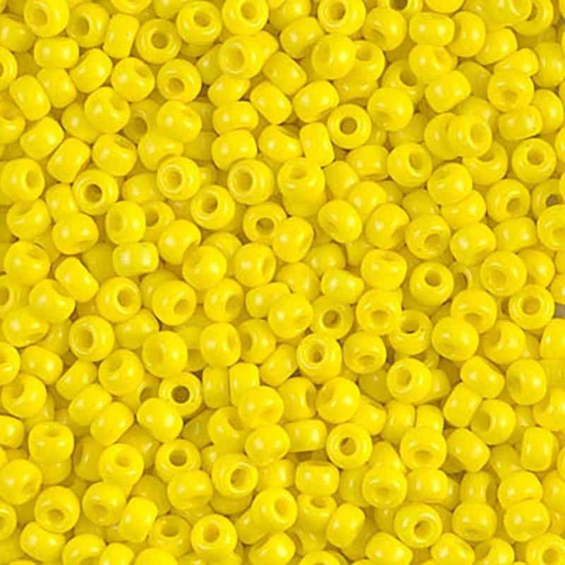 Miyuki Rocaille 8/0 - OPAQUE YELLOW- 8 Grammi -...