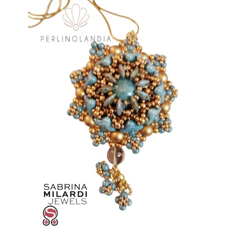 KIT+ PDF pendente "Helios" - progetto di Sabrina Milardi - blu/oro