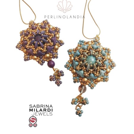 KIT+ PDF pendente "Helios" - progetto di Sabrina Milardi - blu/oro