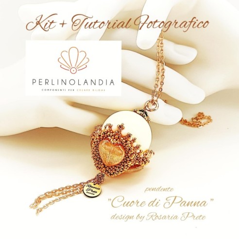 Kit + PDF pendente "Cuore di Panna" - progetto...