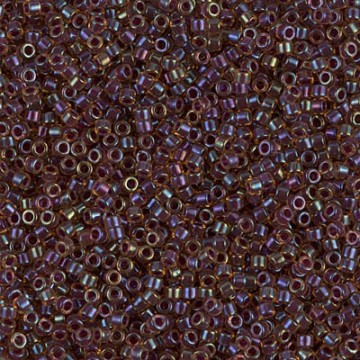 Miyuki Delica 11/0 -purple lined light topaz luster -10...