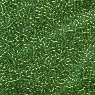 Miyuki Delica 11/0 - silver lined light green -10 grammi