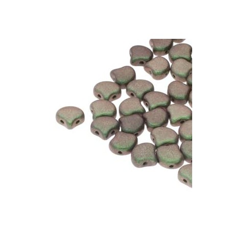 Ginko Bead 7x7,5mm - polychrome sage & citrus- 10 GRAMMI