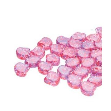 Ginko Bead 7x7,5mm - splash violet red- 10 Grammi