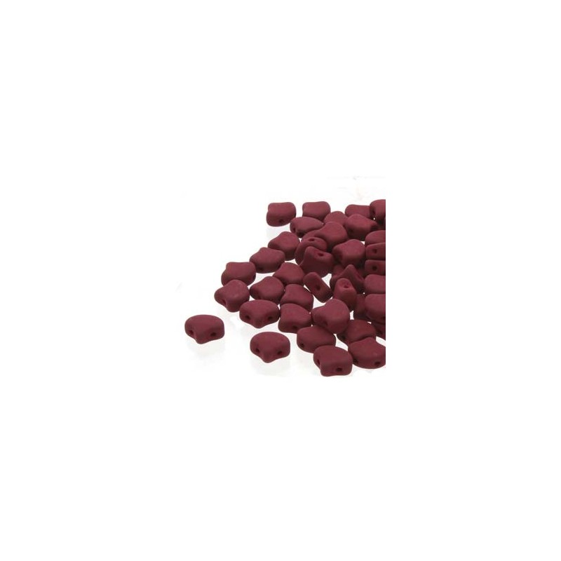 Ginko Bead 7x7,5mm -matte velvet maroon - 10...