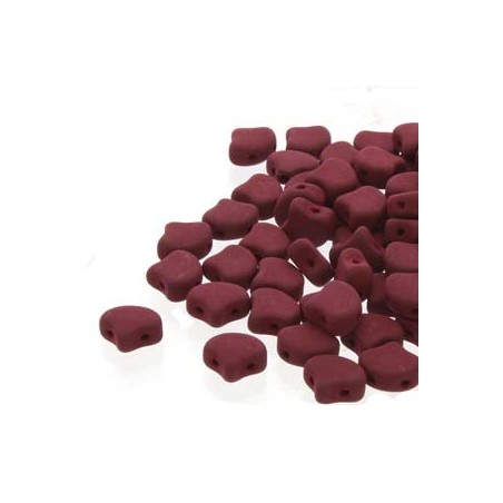 Ginko Bead 7x7,5mm -matte velvet maroon - 10 Grammi