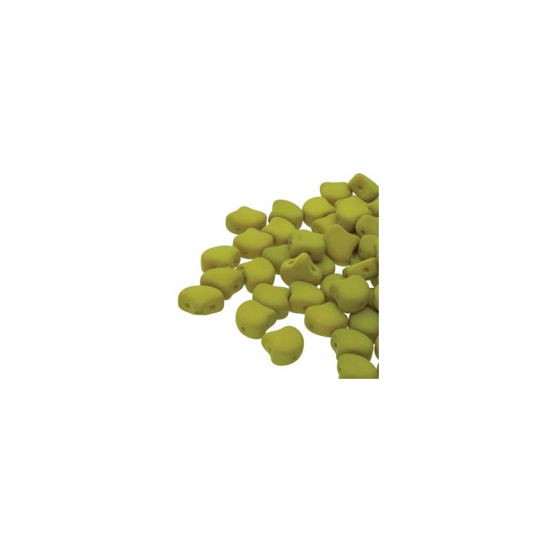 Ginko Bead 7x7,5mm - matte velvet lemongrass -...