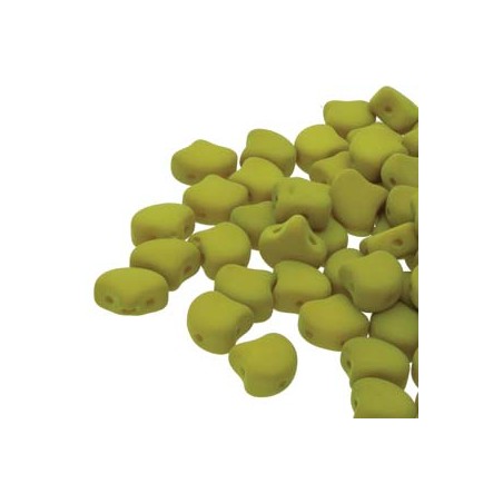 Ginko Bead 7x7,5mm - matte velvet lemongrass - 10 GRAMMI