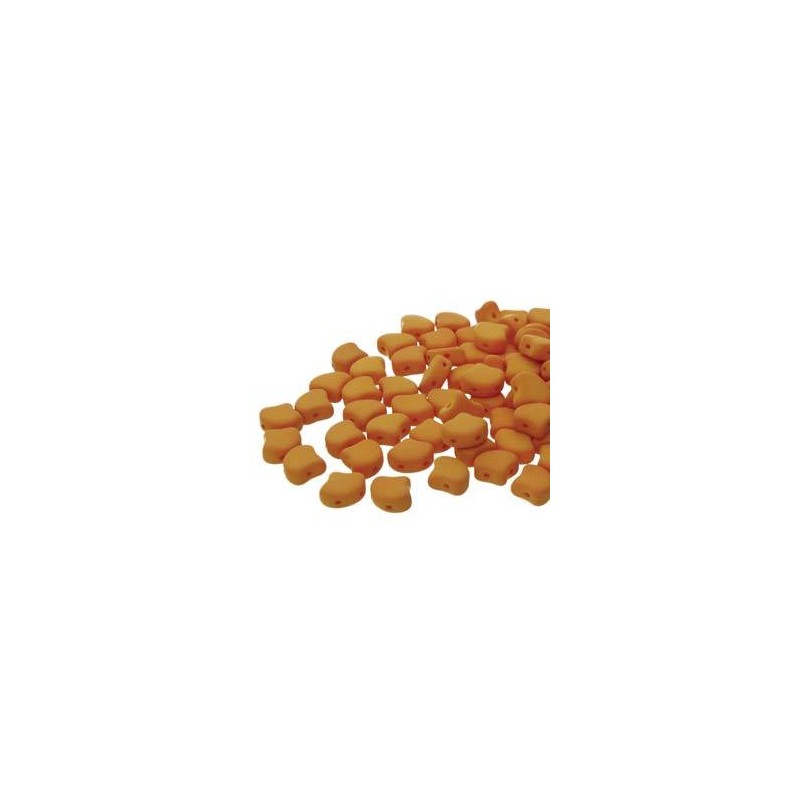 Ginko Bead 7x7,5mm - matte velvet mustard - 10...