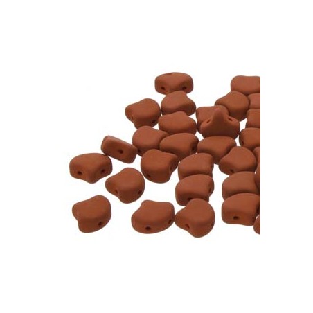 Ginko Bead 7x7,5mm - matte velvet brick - 10 Grammi