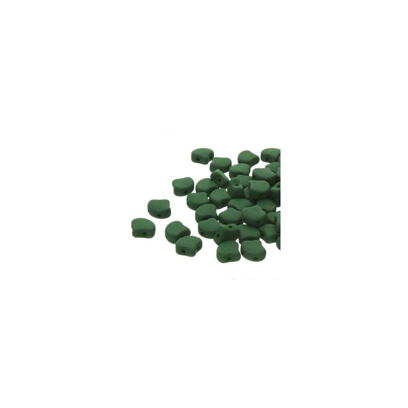 Ginko Bead 7x7,5mm - matte velvet forrest green...