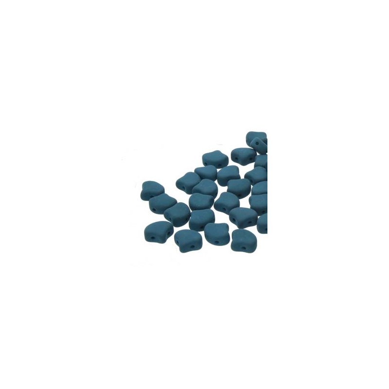 Ginko Bead 7x7,5mm - matte velvet dark teal -...