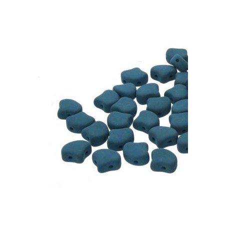 Ginko Bead 7x7,5mm - matte velvet dark teal - 10 GRAMMI