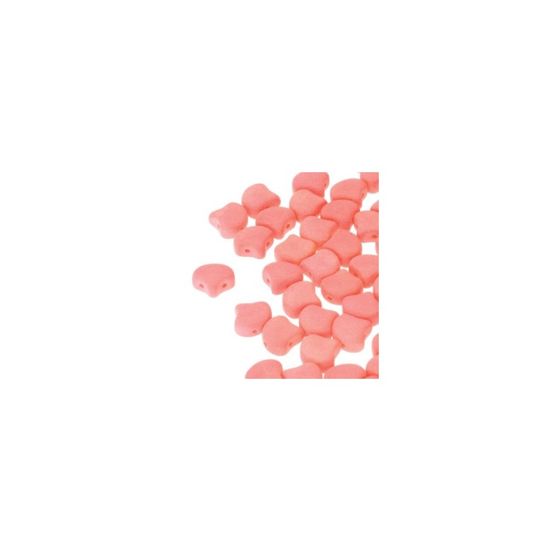 Ginko Bead 7x7,5mm - bondeli matt coral - 10...