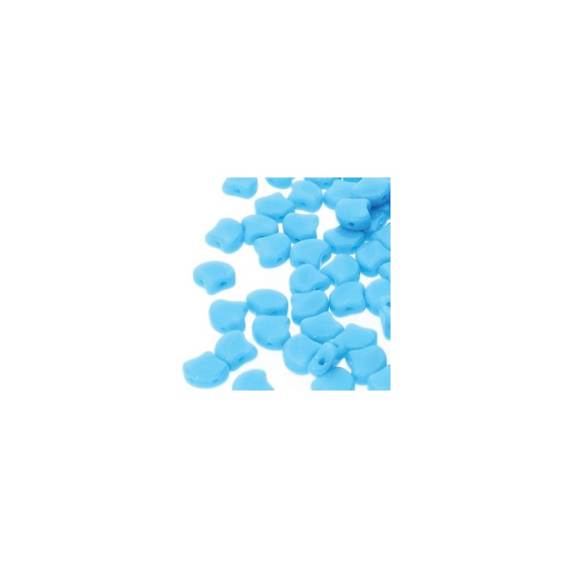 Ginko Bead 7x7,5mm - turquoise blue- 10 GRAMMI