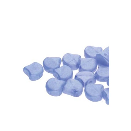 Ginko Bead 7x7,5mm -opal blue white luster- 10 GRAMMI