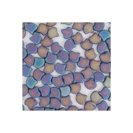 Ginko Bead 7x7,5mm - jet rnbw iris mat- 10 Grammi