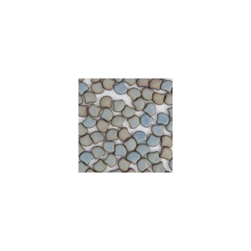 Ginko Bead 7x7,5mm - jet brown iris mat- 10 Grammi