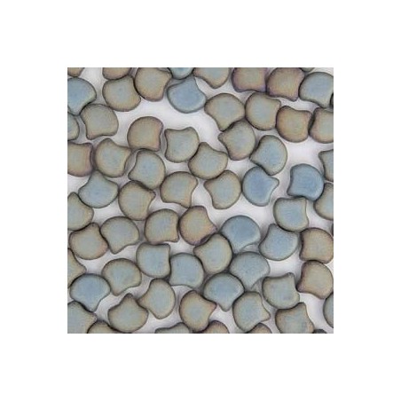 Ginko Bead 7x7,5mm - jet brown iris mat- 10 Grammi