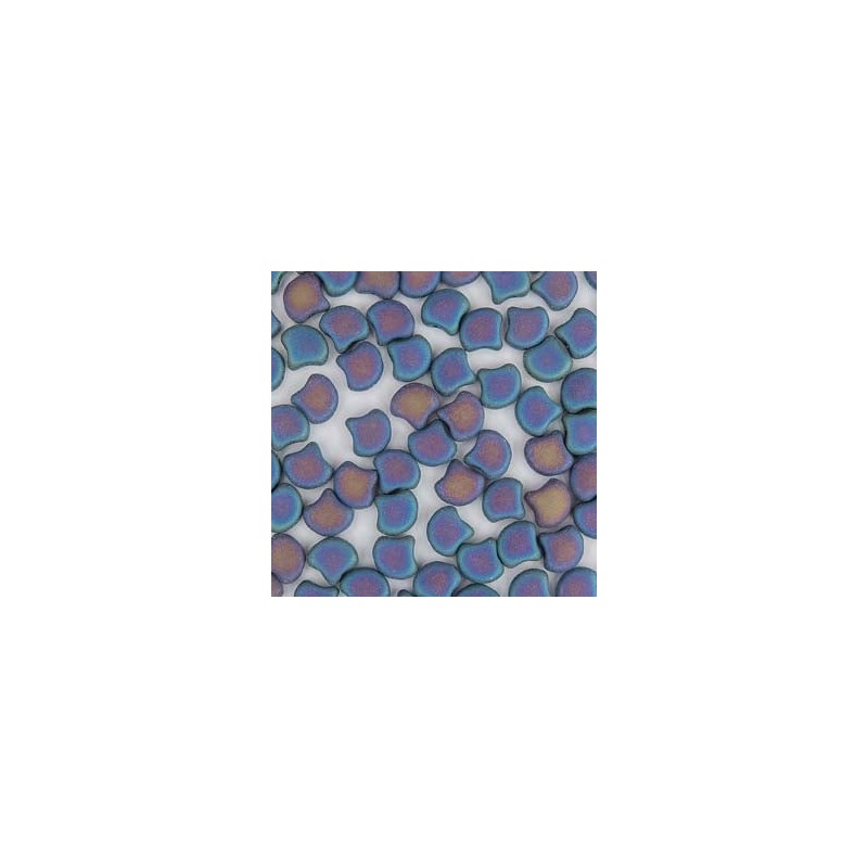 Ginko Bead 7x7,5mm - jet blue iris mat- 10 GRAMMI