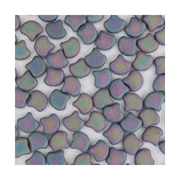 Ginko Bead 7x7,5mm - jet red iris mat- 10 Grammi