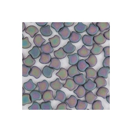 Ginko Bead 7x7,5mm - jet red iris mat- 10 Grammi