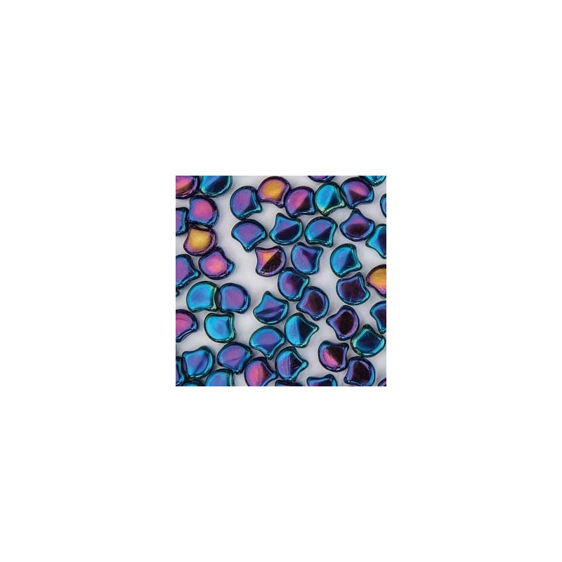 Ginko Bead 7x7,5mm - jet blue iris - 10 GRAMMI