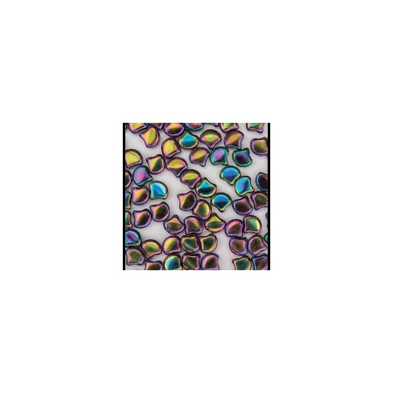 Ginko Bead 7x7,5mm - jet red iris - 10 GRAMMI