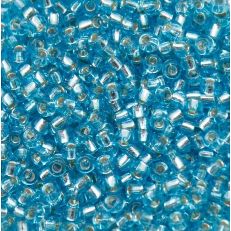 Miyuki Rocaille 8/0 - silver lined aqua - 18 - 8 Grammi