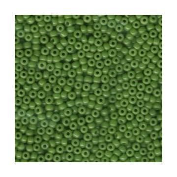 Miyuki Rocaille 8/0 - opaque  green - 411 -  8 Grammi