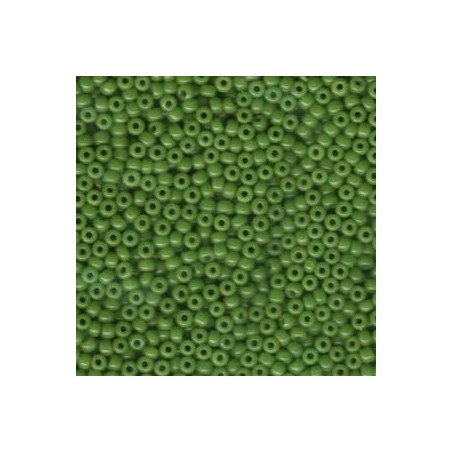 Miyuki Rocaille 8/0 - opaque  green - 411 -  8 Grammi